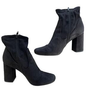 Graceland Boots Womens 39 8 US Black Suede Block Booties